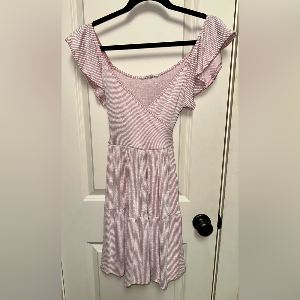 Medium size dress pink and white striped